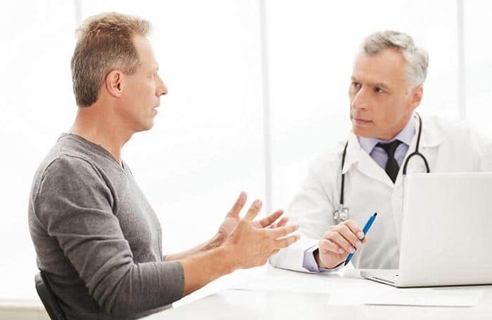 specialist consultation for symptoms of prostatitis